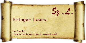 Szinger Laura névjegykártya